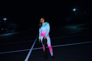 cheetah print ombré hoodie