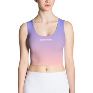 sunset fitted cropped tank
